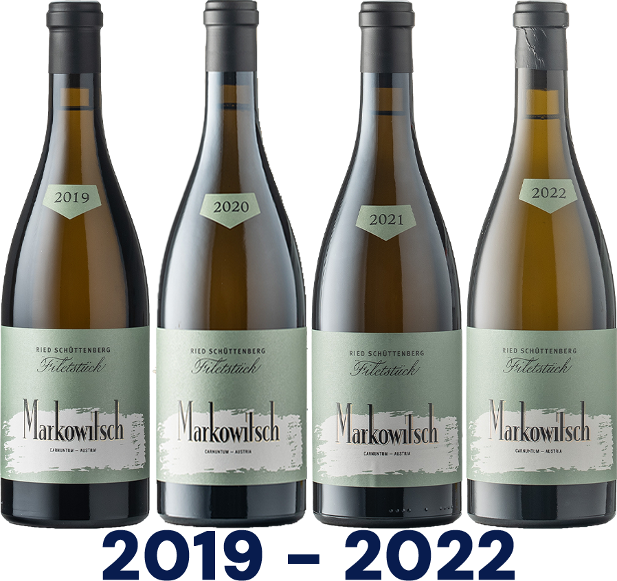 Vertikale: Chardonnay Ried Schüttenberg "Filetstück"