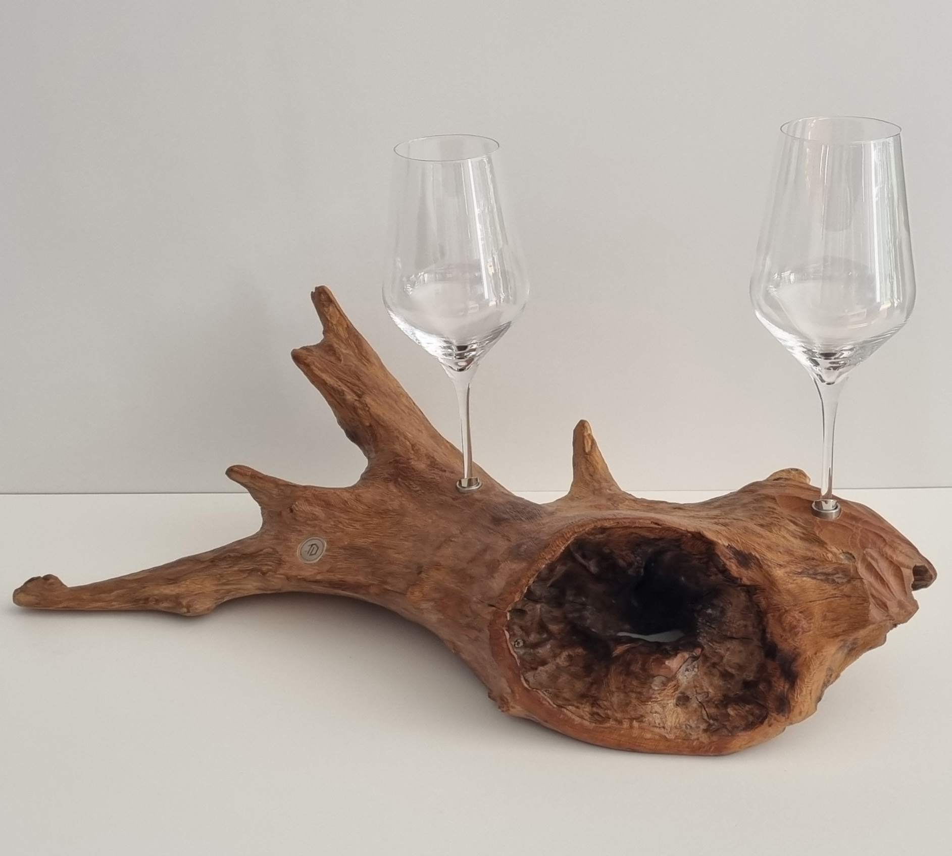 Spirit Holz inkl. 2 Stk. Weißweingläser Spirit Holz inkl. 2 Stk. Weißweingläser