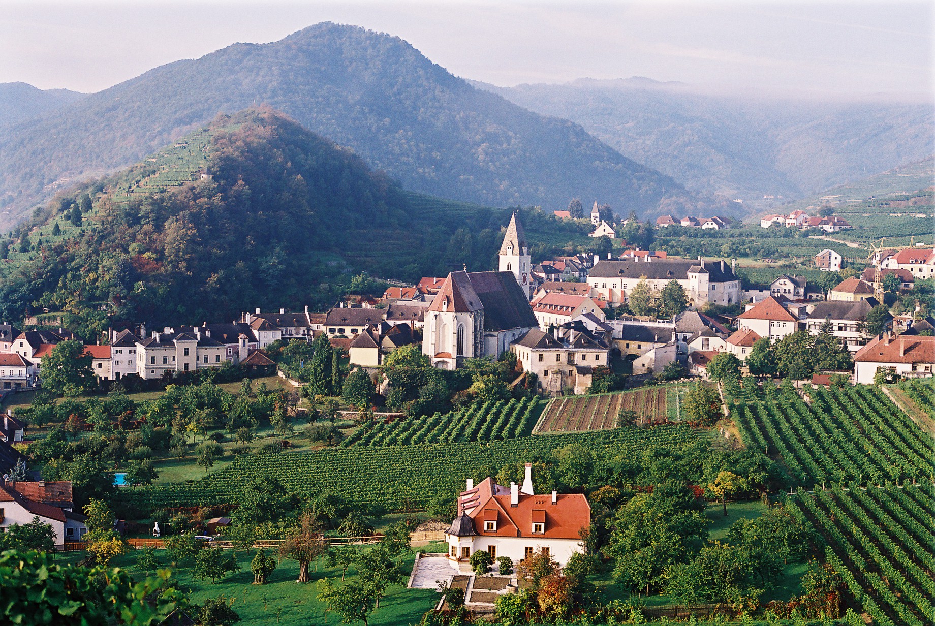 Ansicht der Wachau von Oben