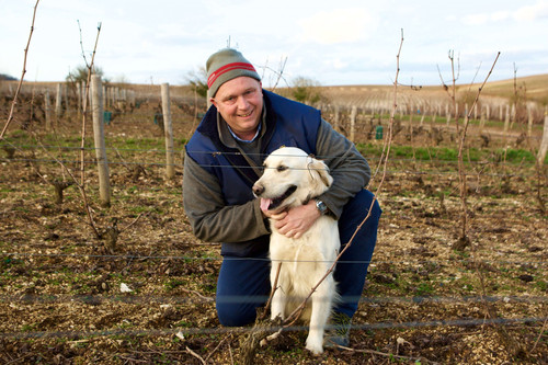 Francois Crochet mit Hund