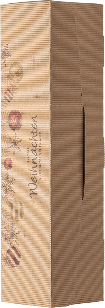 Geschenkkarton Weihnachten für 1 Flasche 0,75 Liter