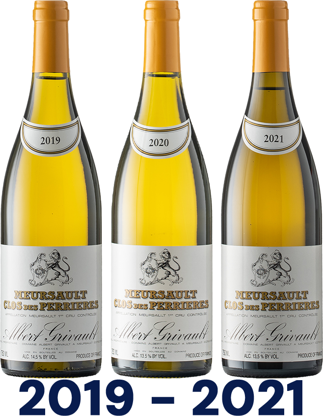 Meursault Vertikale: Clos des Perrières "Monopole" 1er Cru Meursault Vertikale: Clos des Perrières "Monopole" 1er Cru