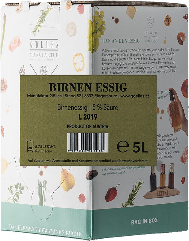 Birnen Essig Bag in Box Birnen Essig Bag in Box