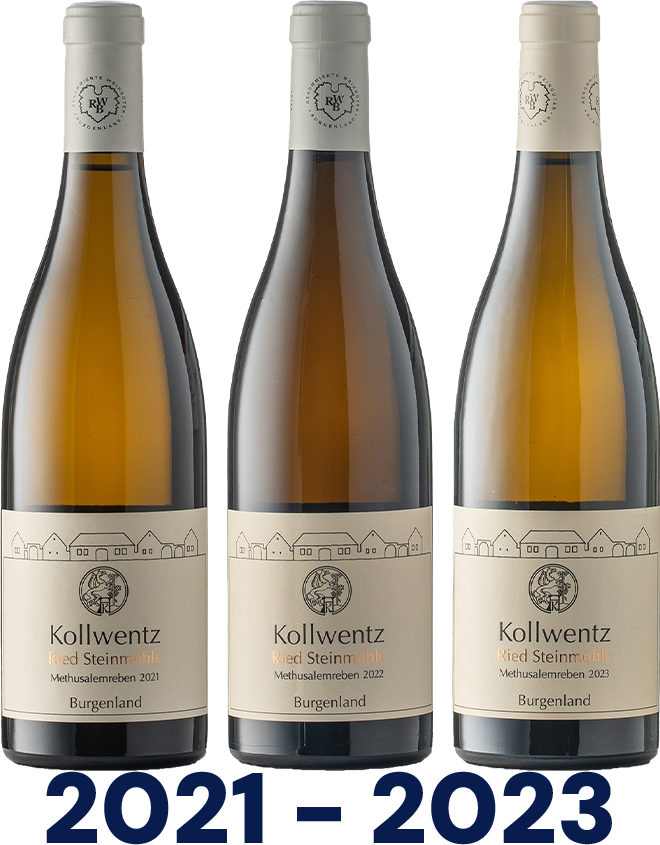 Vertikale: Sauvignon Blanc Ried Steinmühle Methusalemreben